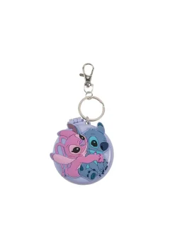 Disney Lilo & Stitch Blue Compact Mirror & Hairbrush Keychain