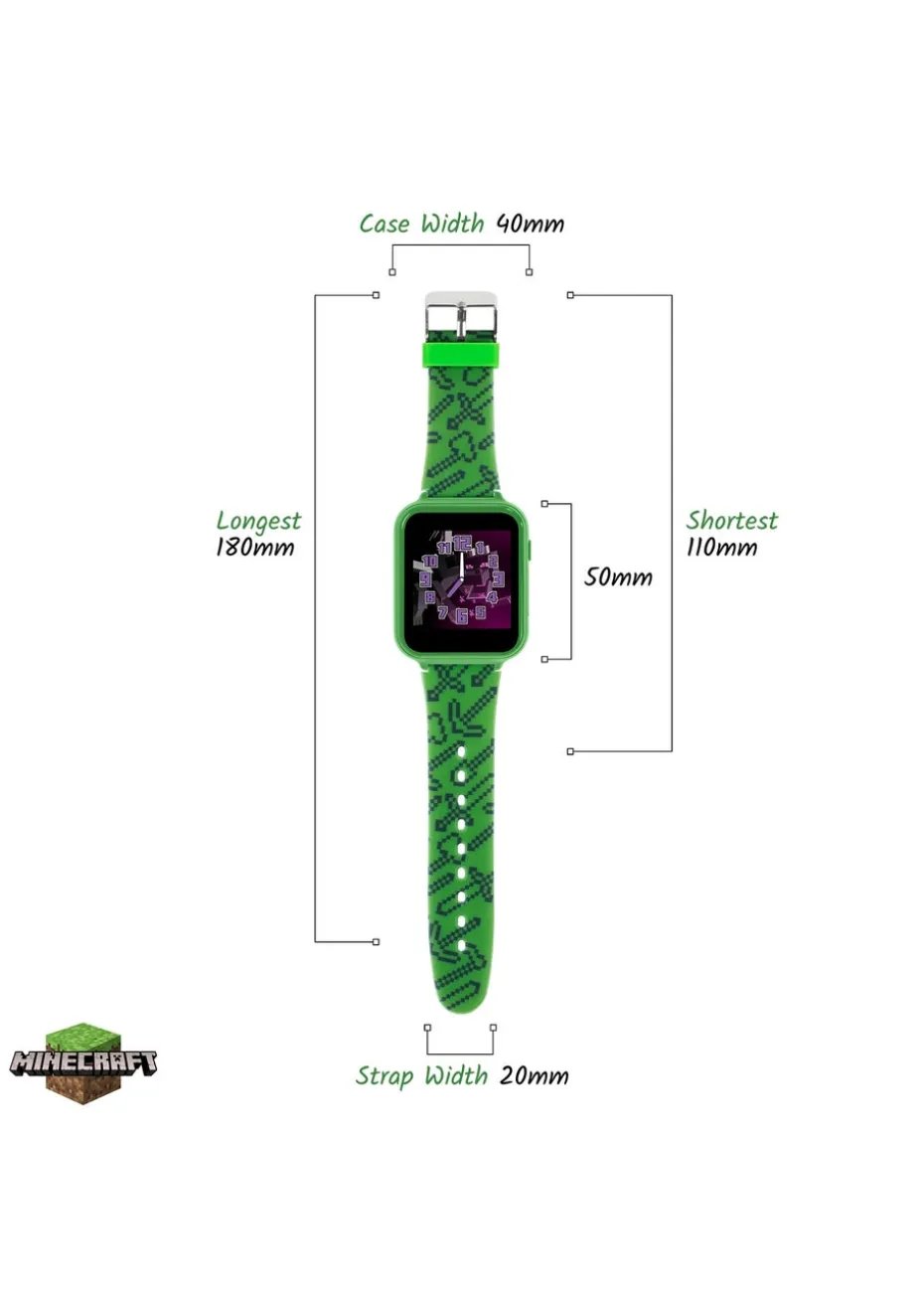 Disney Minecraft Green Silicon Strap Watch