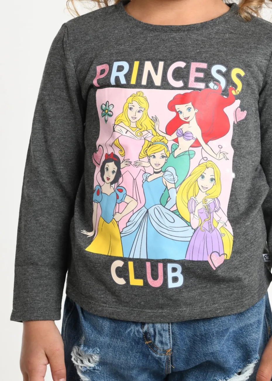 Disney Princess Grey Kids T Shirt (2-6 yrs)