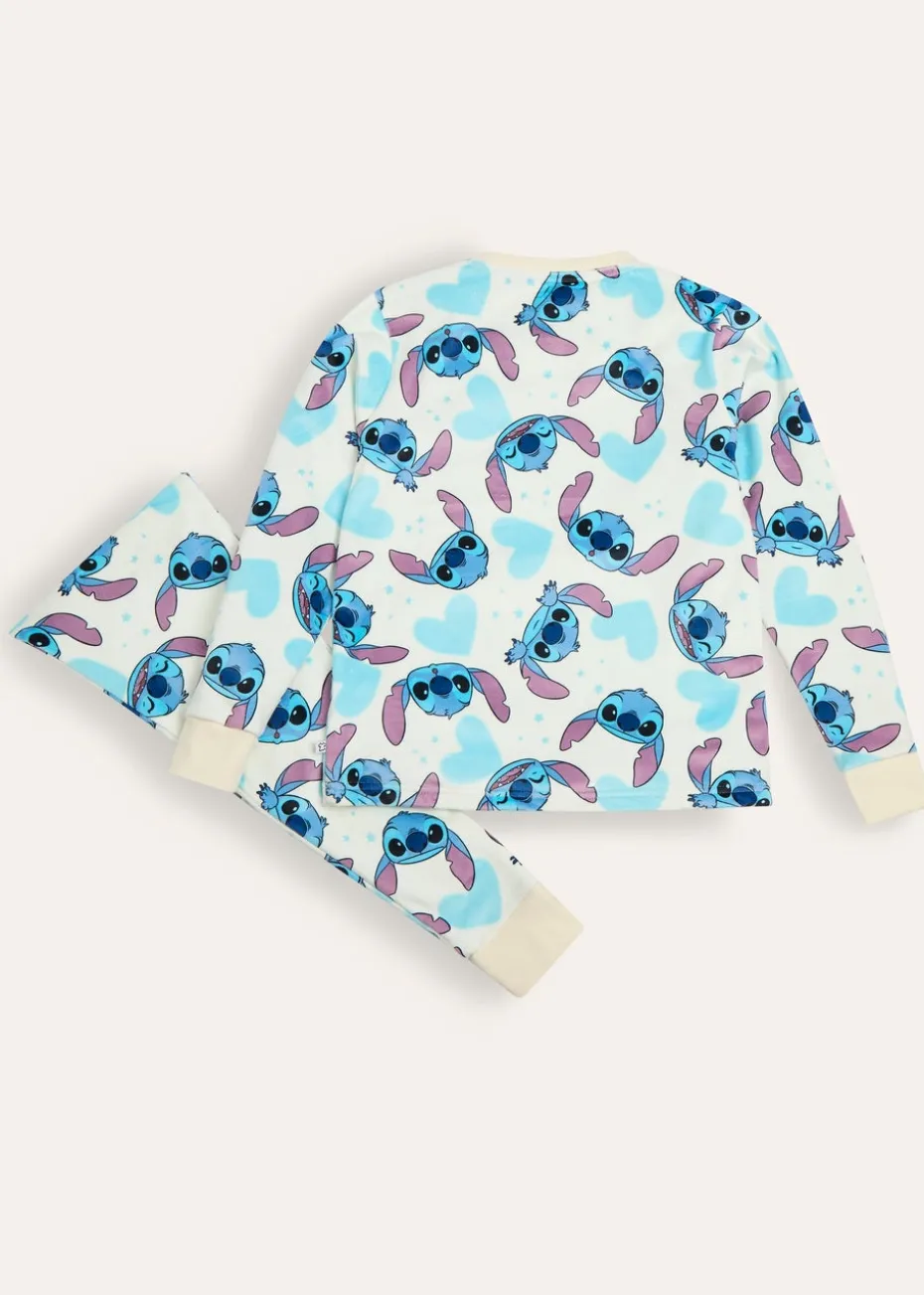 Disney Stitch Girls Fleece Pyjama Set