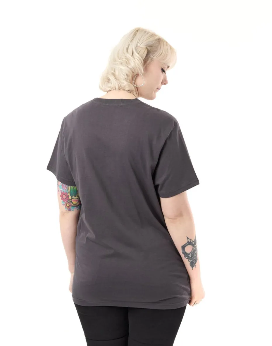 Disney The Nightmare Before Christmas Jack & Sally Charcoal Short Sleeved T-Shirt