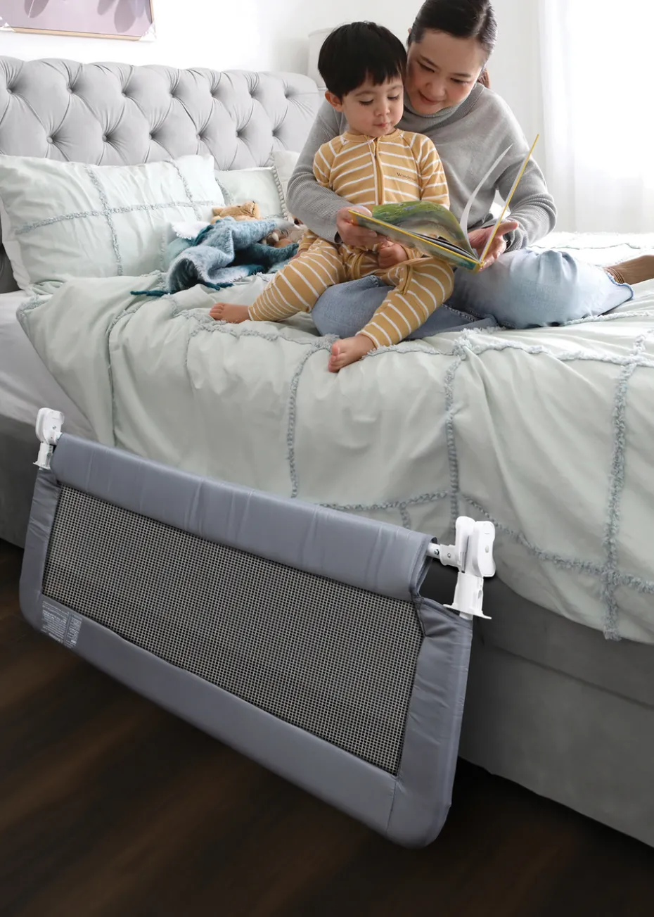 Dreambaby Grey Milan Deluxe Padded Bedrail