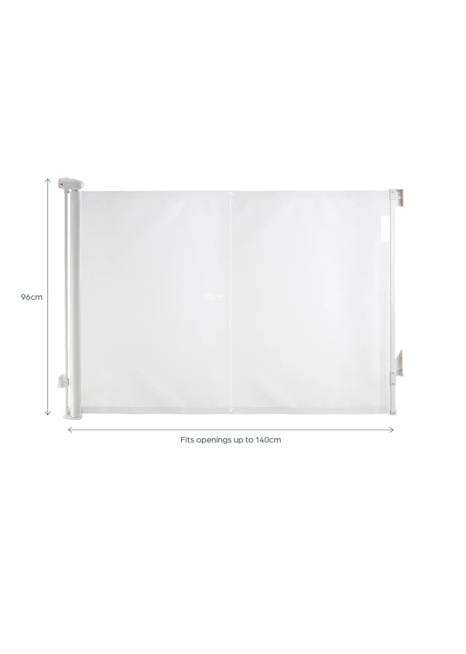 Dreambaby White Retractable Mesh Roller Gate