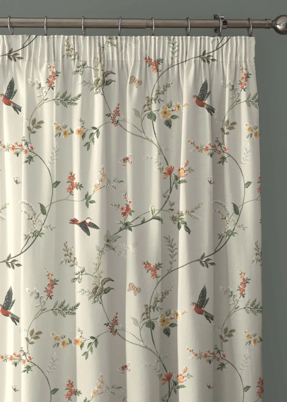 Dreams & Drapes Darnley Pink Pencil Pleat Curtains With Tie-Backs