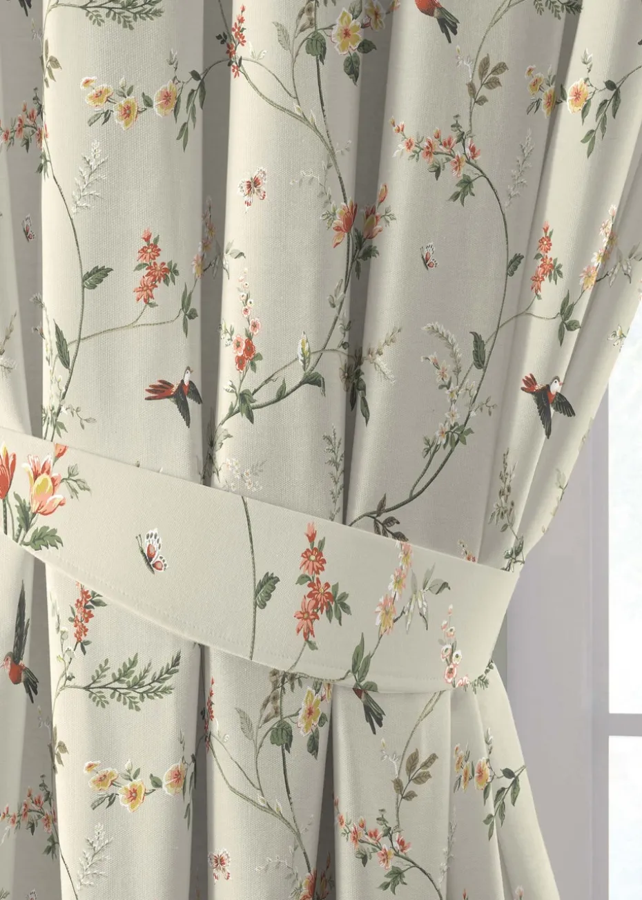 Dreams & Drapes Darnley Pink Pencil Pleat Curtains With Tie-Backs