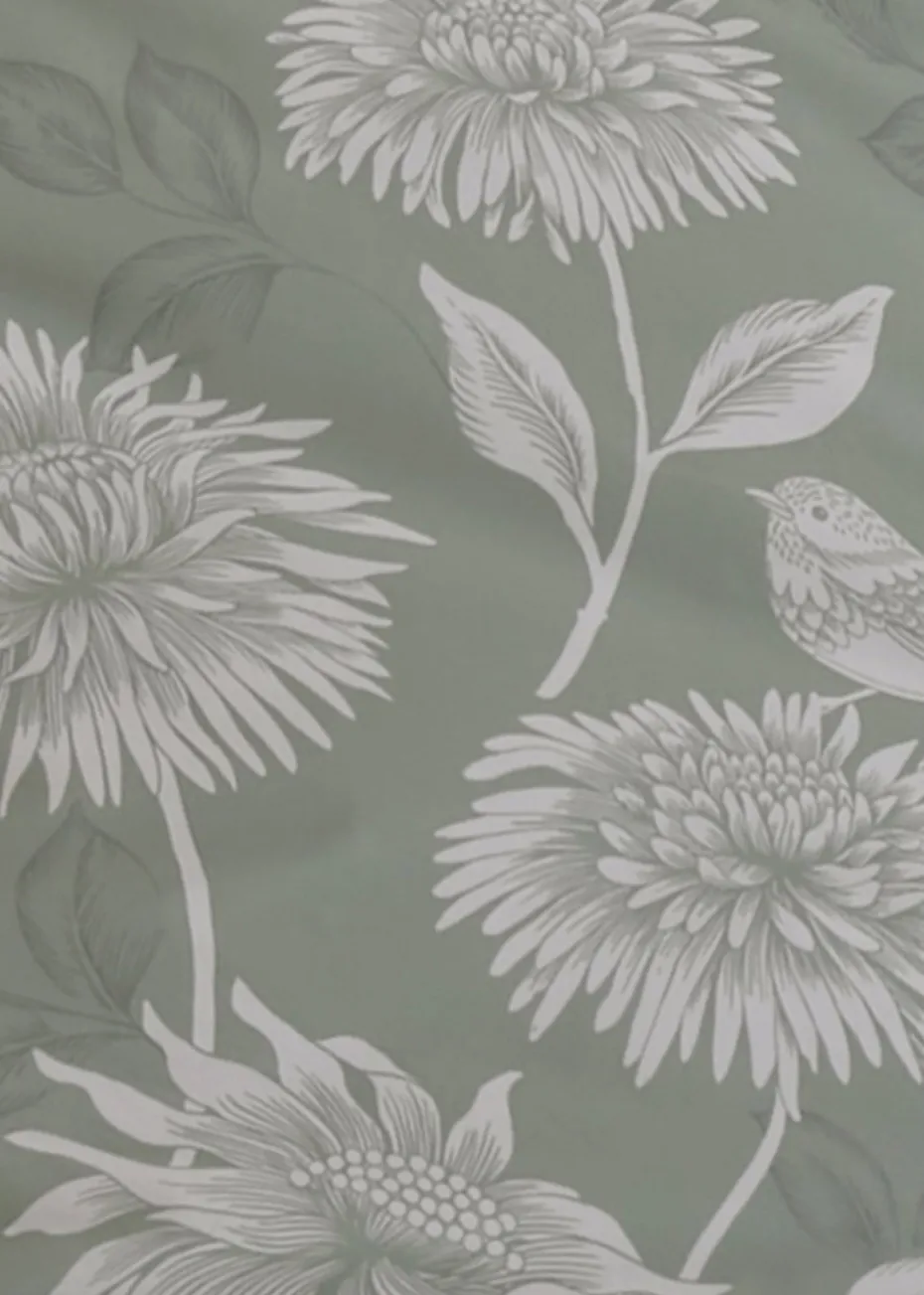 Dreams & Drapes Design Chrysanthemum Green Duvet Cover Set