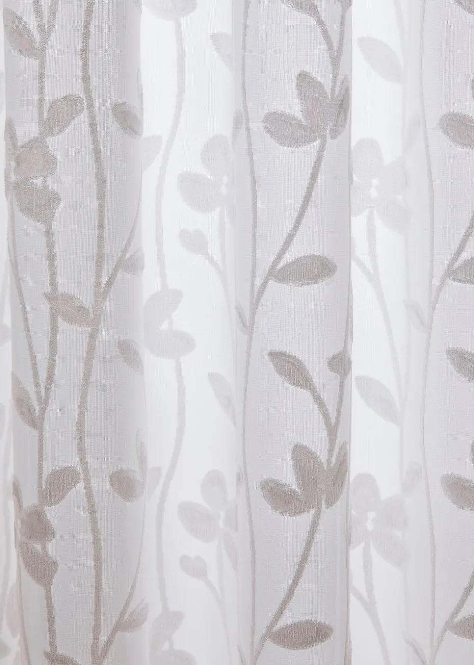 Dreams & Drapes Sophia Jacquard Ivory Pencil Pleat Curtains