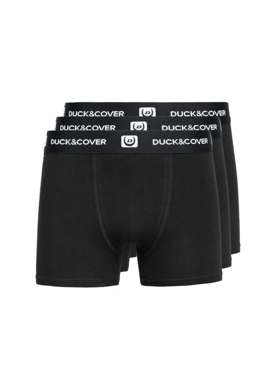 Duck & Cover Black Villani Boxers (3 Pack)
