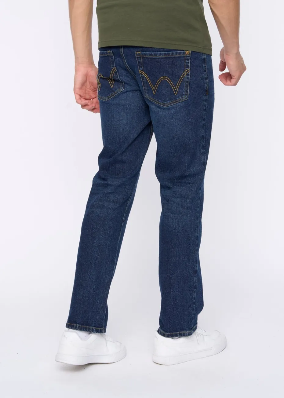 Duck & Cover Dark Blue Hydras Straight Leg Jeans