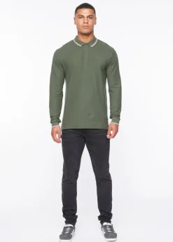 Duck & Cover Forest Green Roxberry Long Sleeve Polo