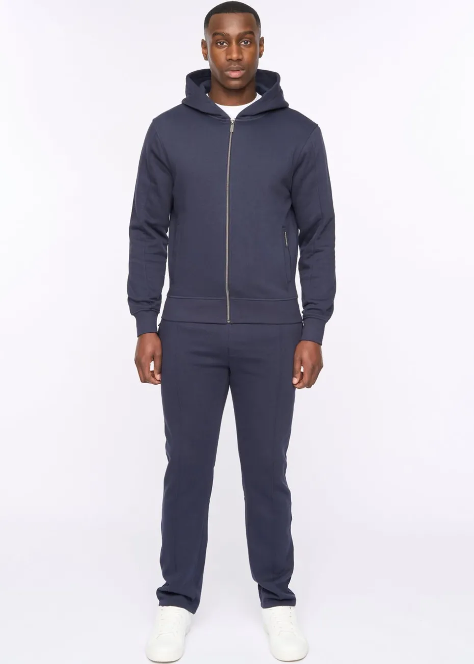 Duck & Cover Navy Chemtars Zip Thru Hoodie