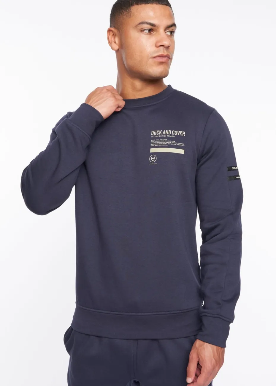 Duck & Cover Navy Jennerkins Crew Sweatshirt
