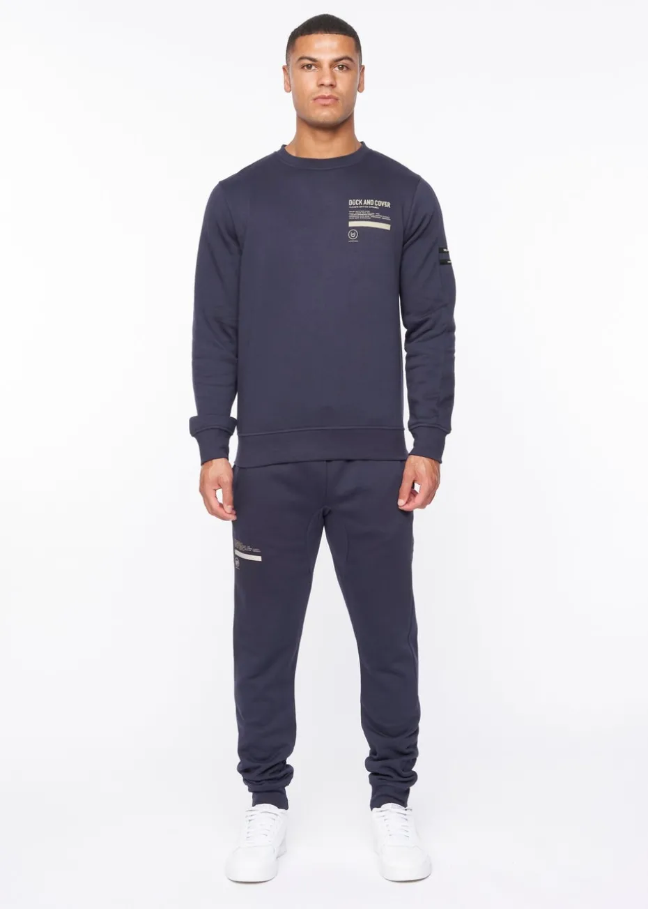 Duck & Cover Navy Jennerkins Crew Sweatshirt