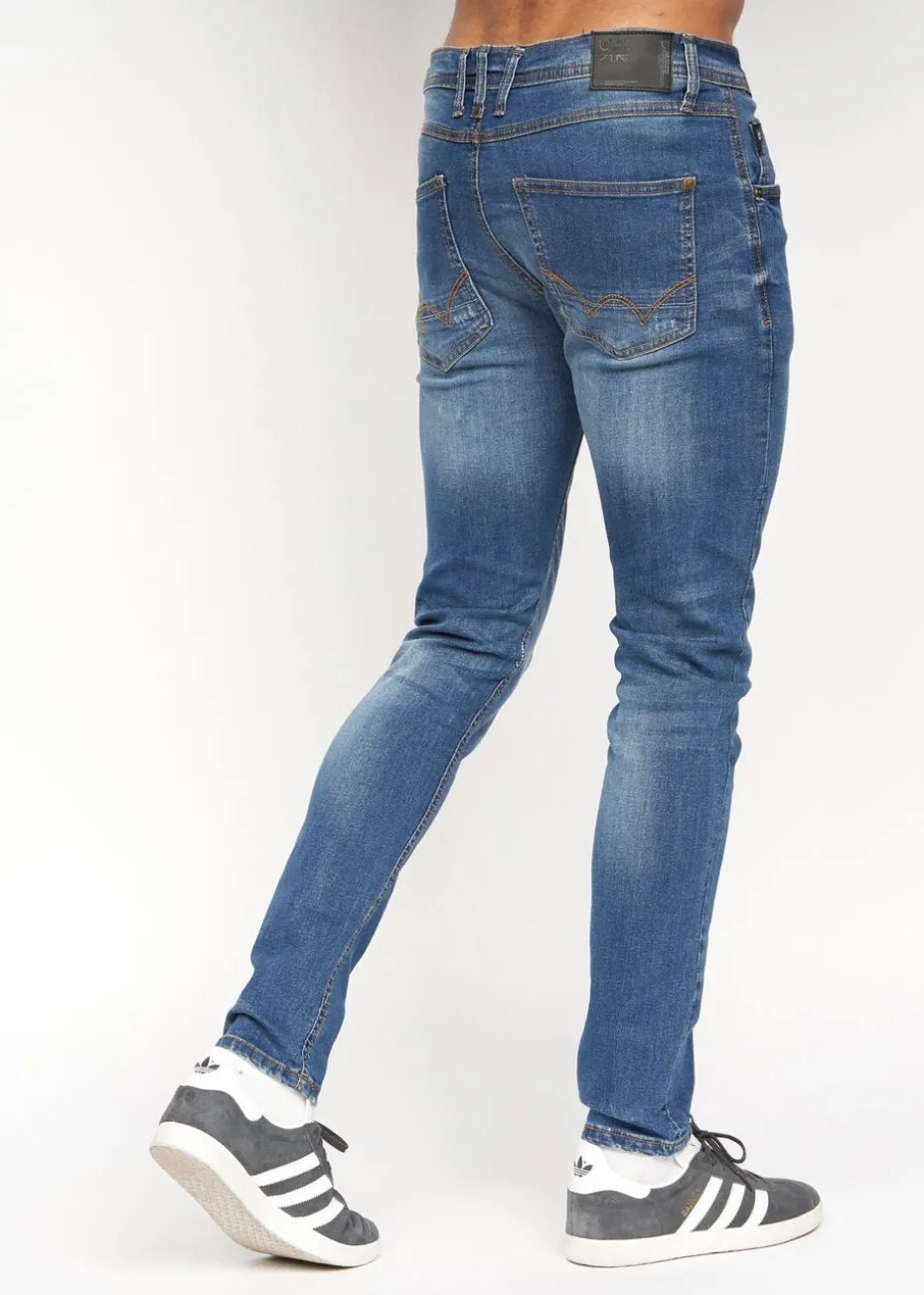 Duck & Cover Stone Wash Tranfold Slim Fit Jeans