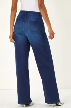Dusk Indigo Dusk Denim Stretch Wide Leg Jeans