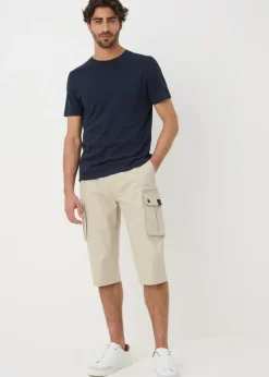 Ecru 3/4 Cargo Shorts