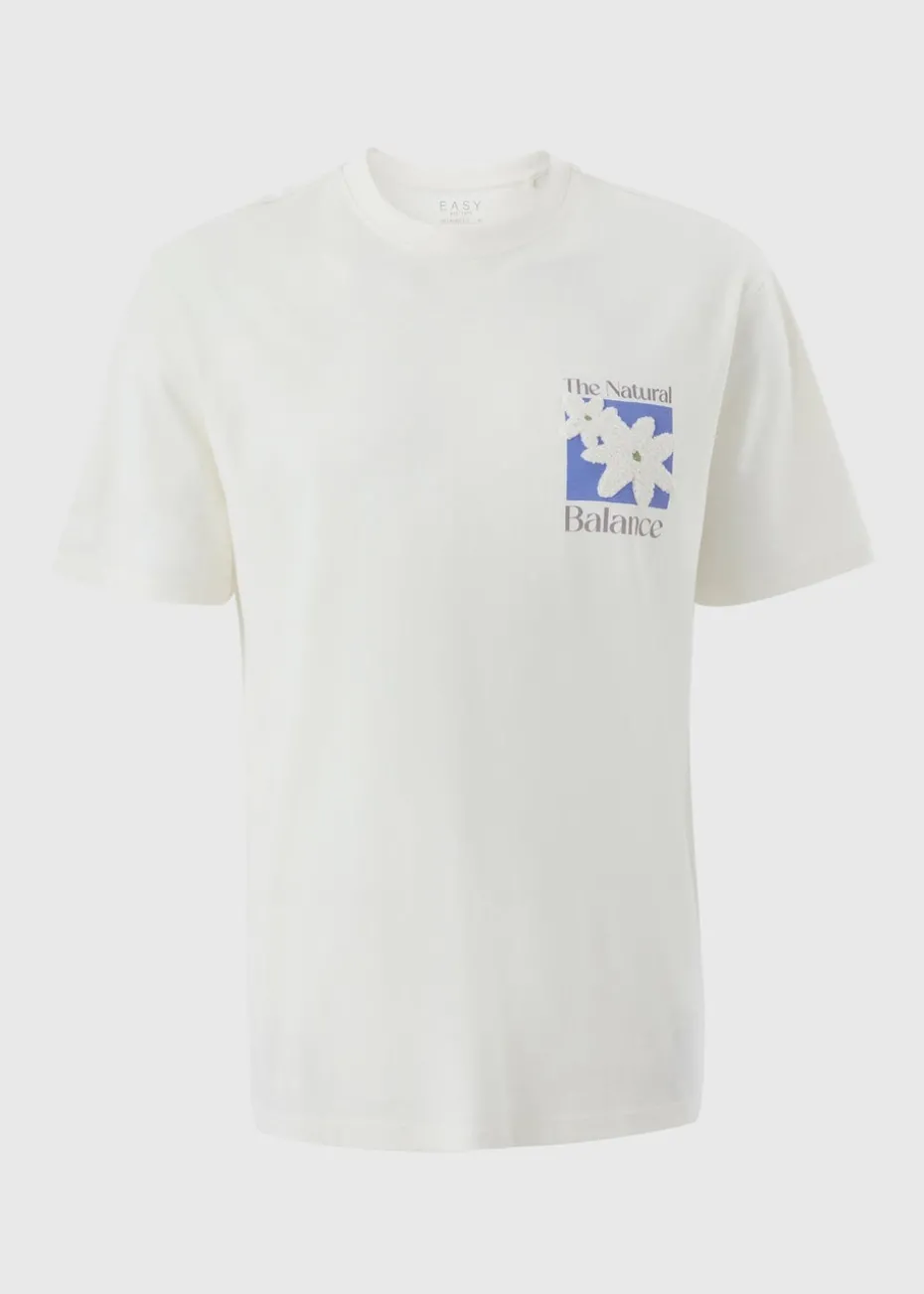 Ecru Natural Balance Boucle T-Shirt