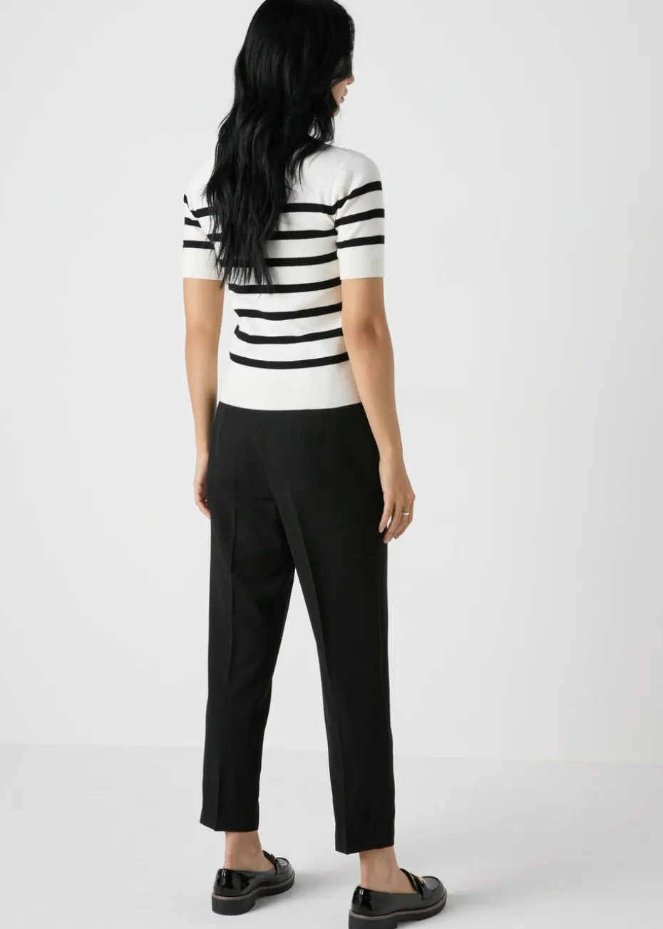 Et Vous black Short Length Tapered Trousers