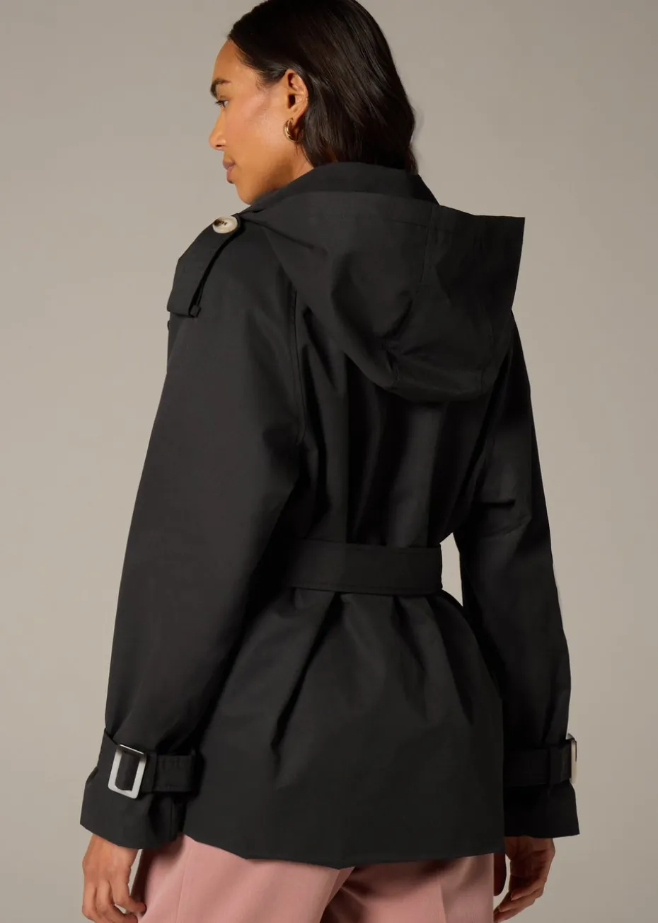 Et Vous Black Short Trench Coat
