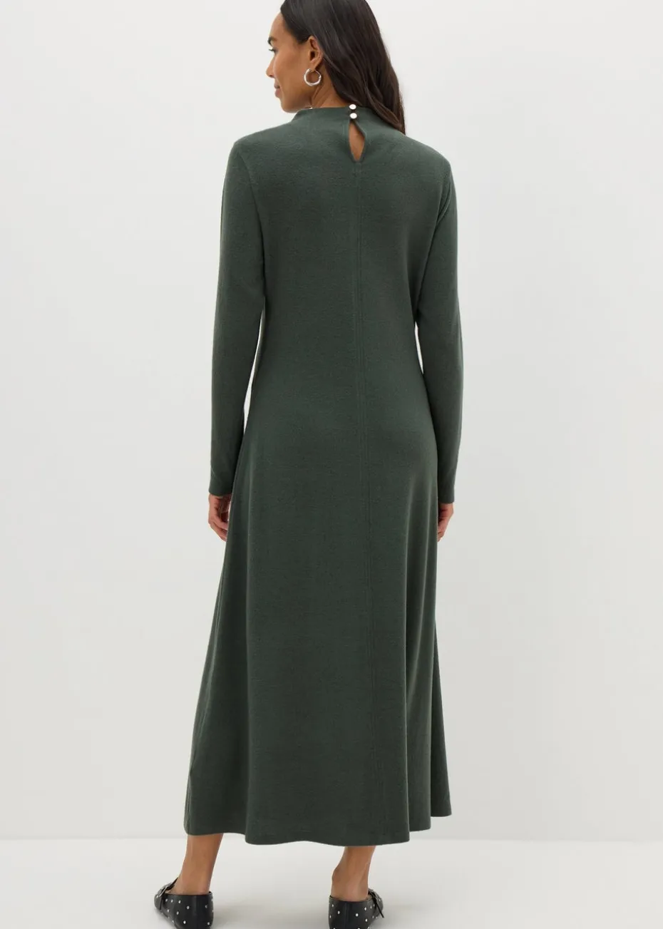 Et Vous Dark Green Fit & Flare Midi Dress