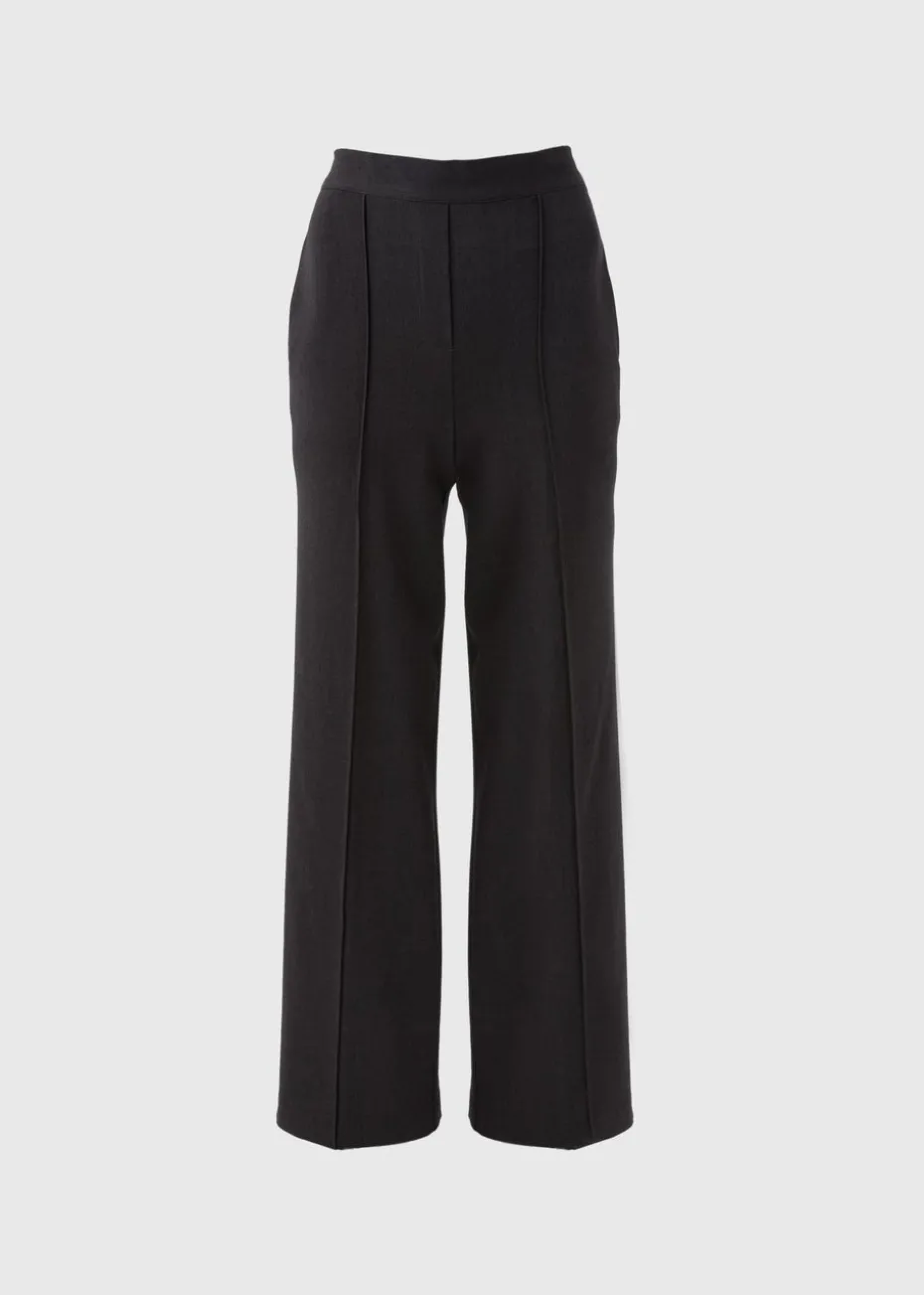 Et Vous Grey Regular Wide Leg Trousers