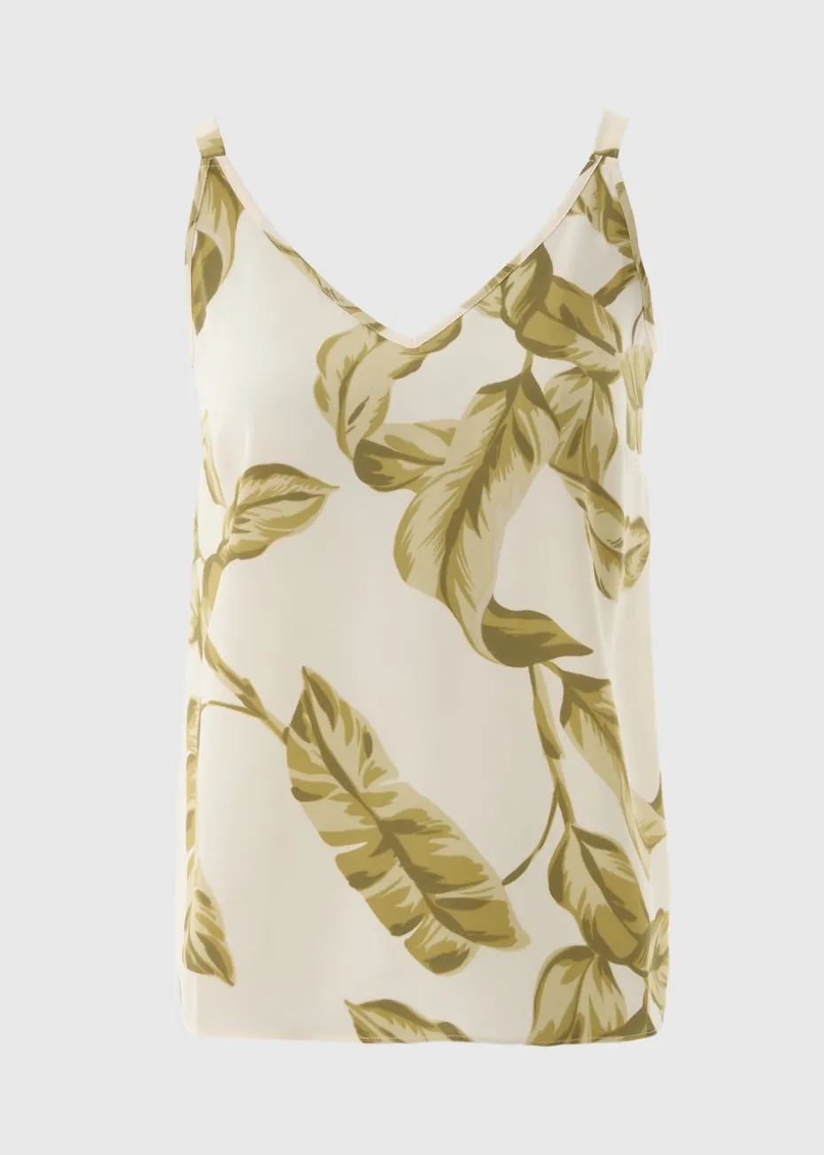 Et Vous Leaf Pattern Cami Top