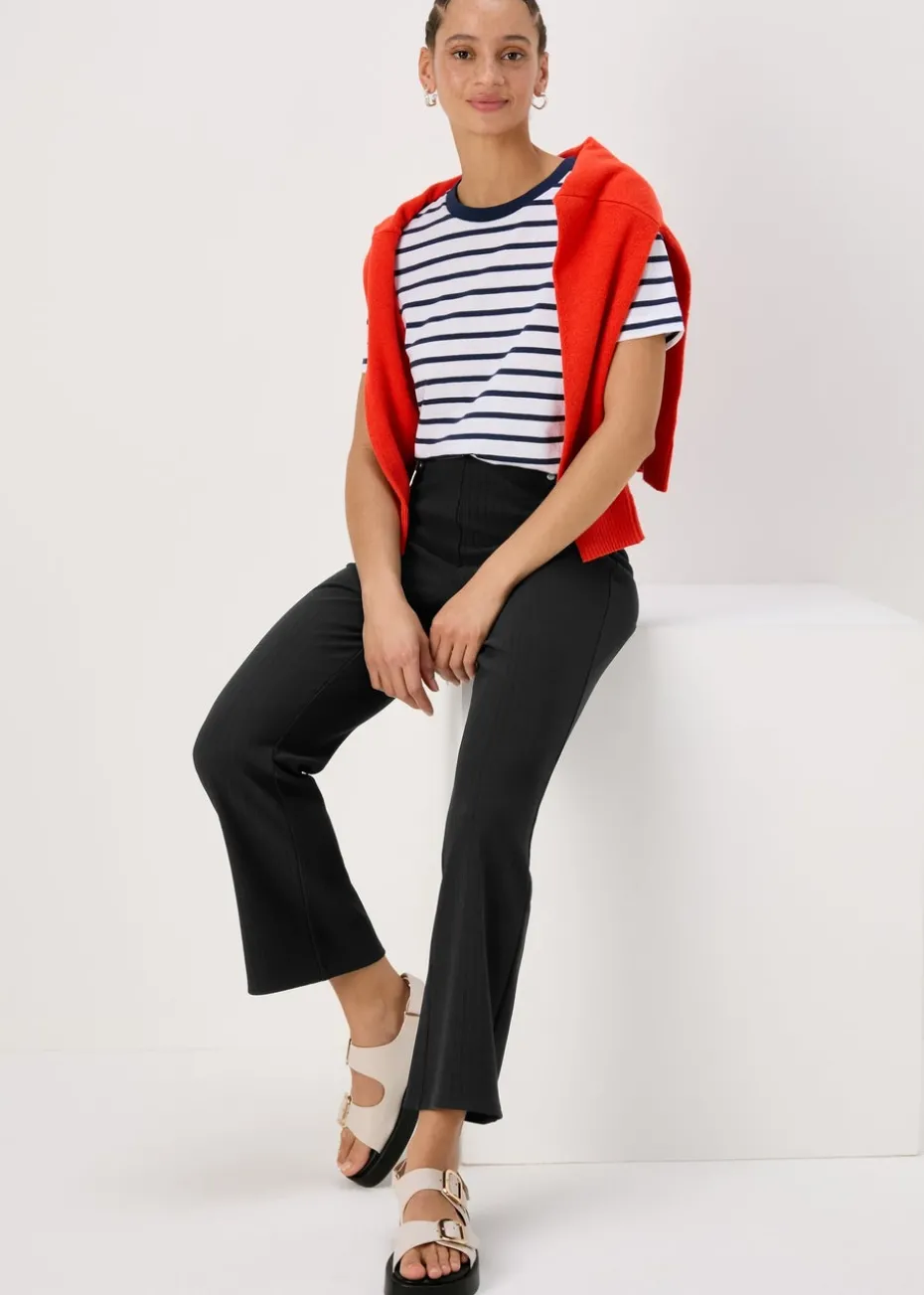Et Vous Navy Rib Trousers