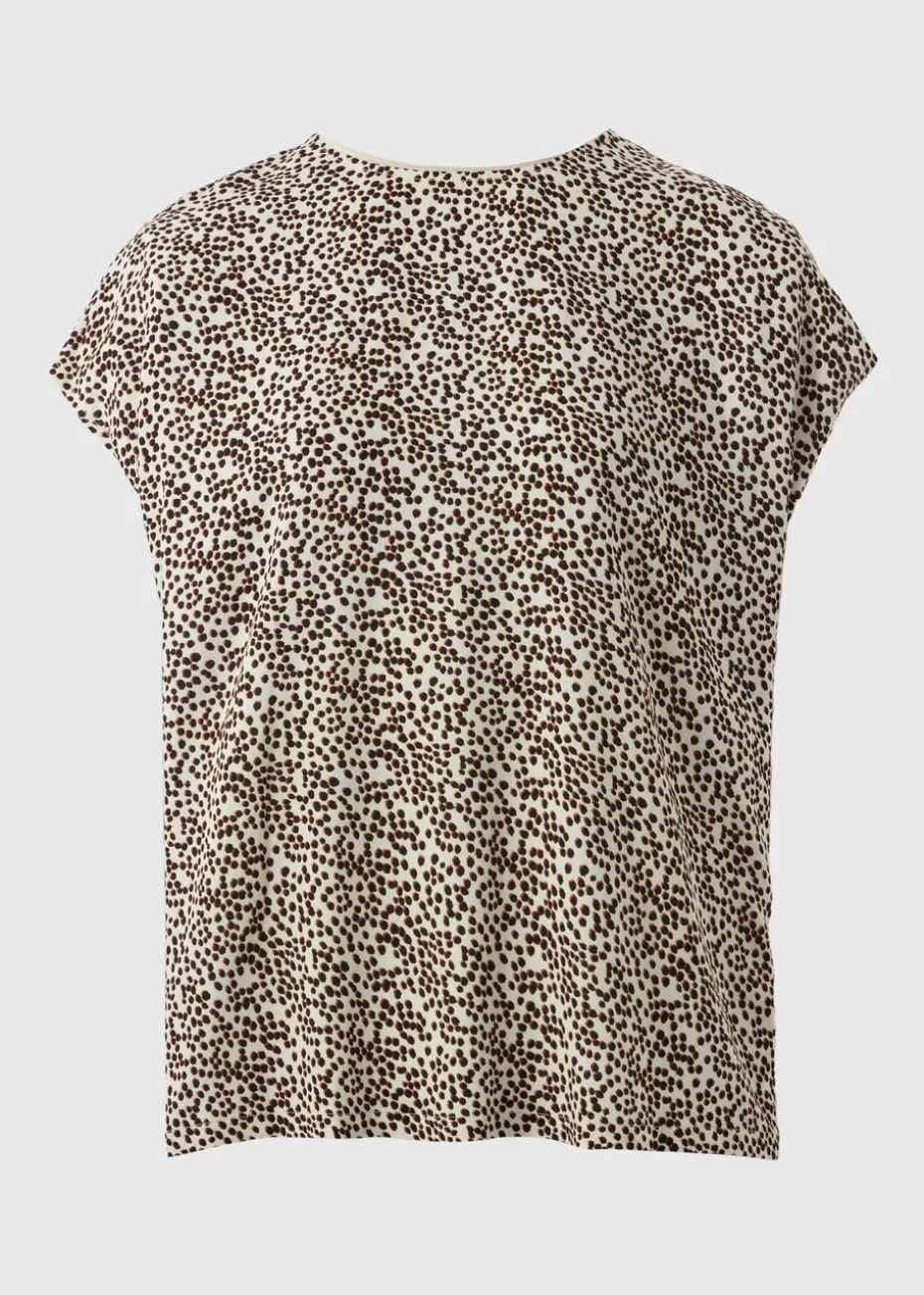 Et Vous Stone Animal Spot Front Jersey Back T-Shirt