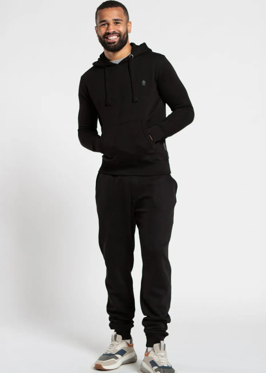 French Connection Black Cotton Blend Joggers