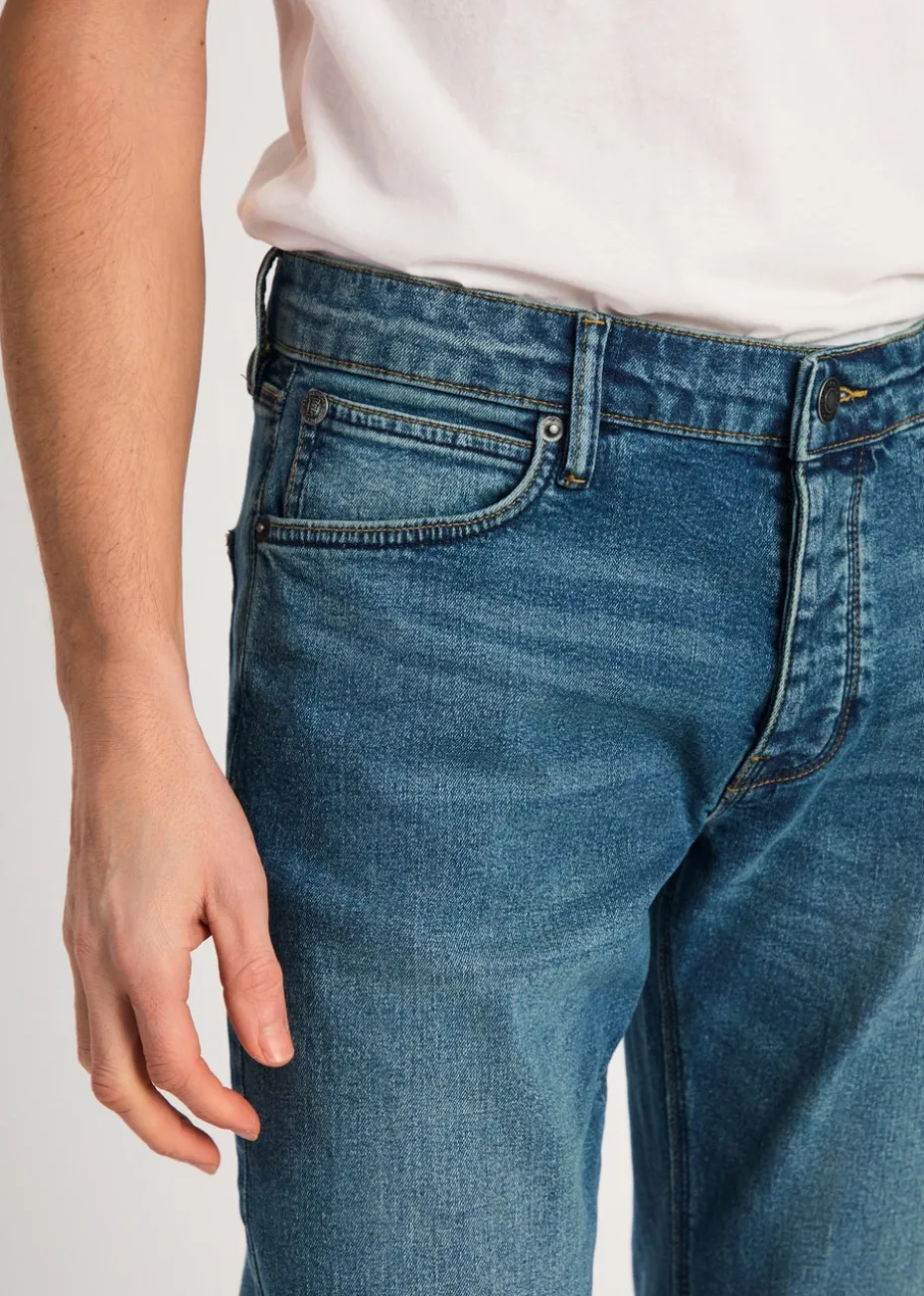 French Connection Blue Cotton Slim Fit Stretch Jeans