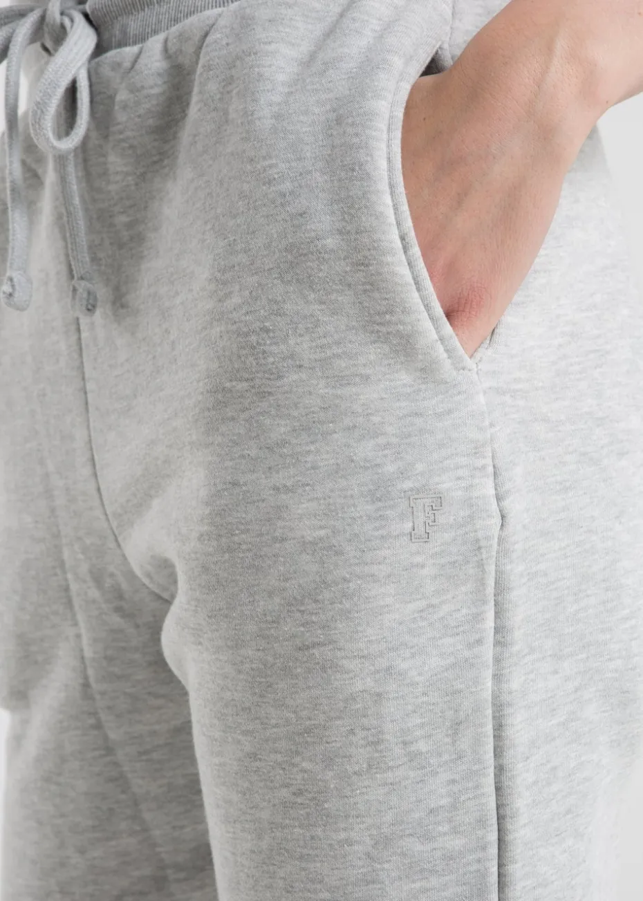 French Connection Light Grey Cotton Blend Slim-fit Drawstring Joggers