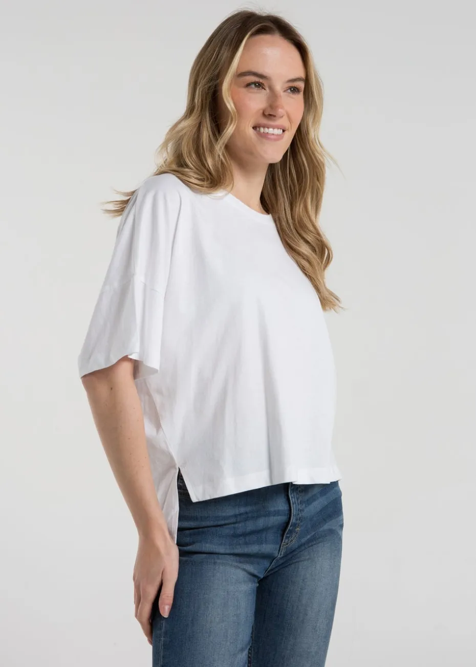 French Connection Navy 3-Pack Cotton Crew Neck Boxy Fit Short Sleeve T-Shirts