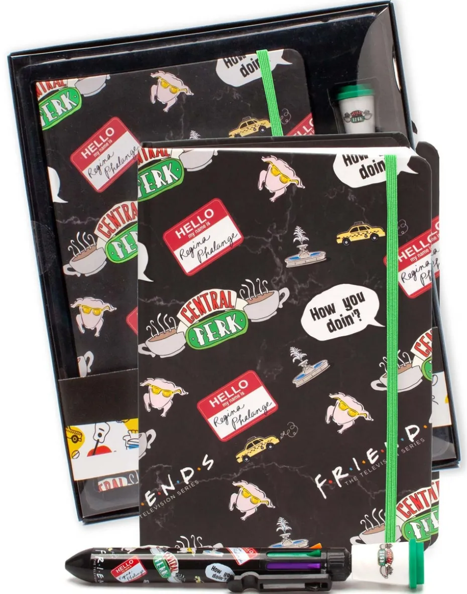 Friends Notebook and Multi-colour Pen Set