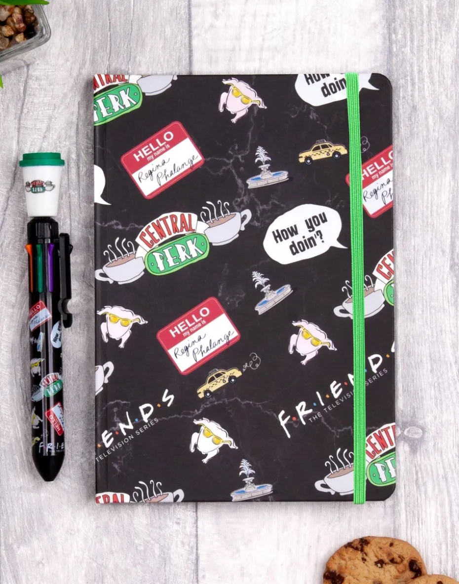 Friends Notebook and Multi-colour Pen Set