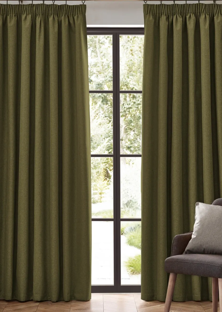 furn. Dawn 100% Blackout Thermal Pencil Pleat Curtains