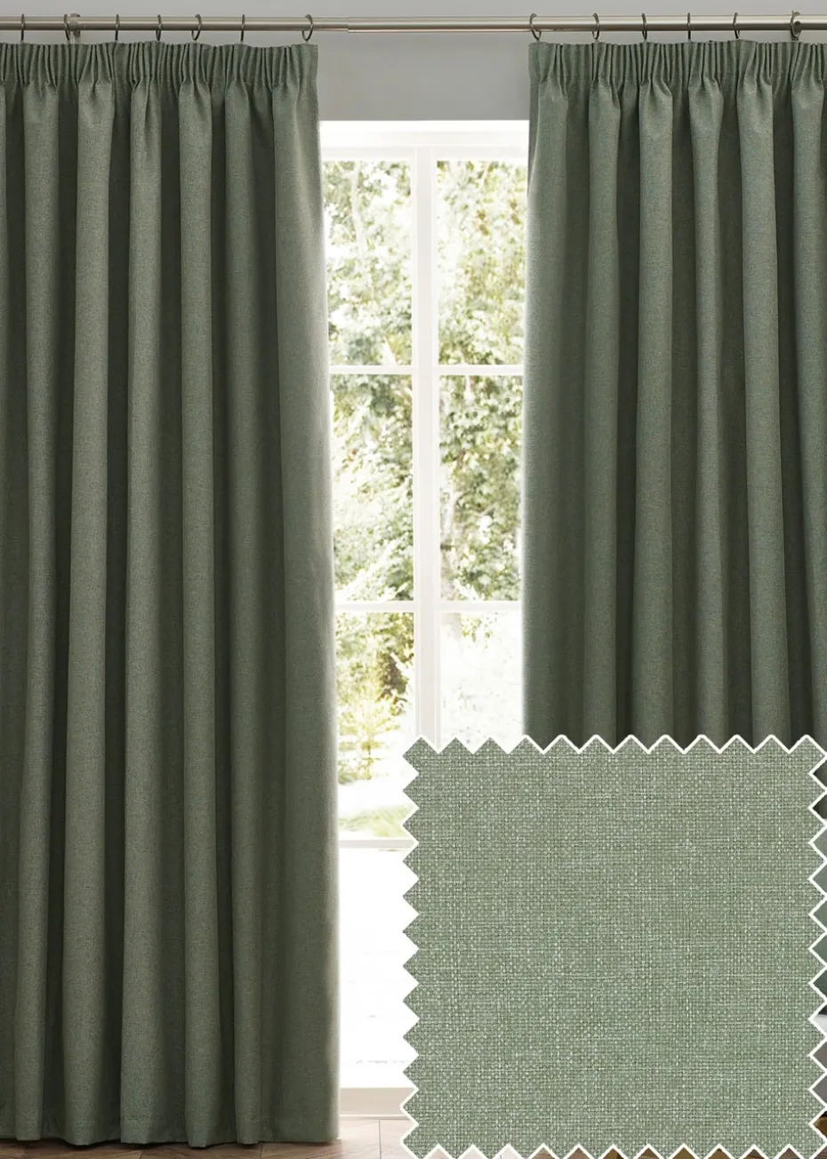 furn. Dawn 100% Blackout Thermal Pencil Pleat Curtains