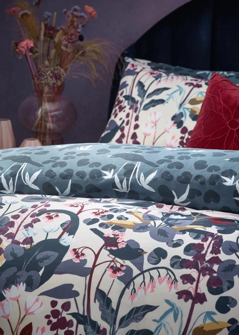 furn. Midnight Panther Exotic Duvet Cover Set