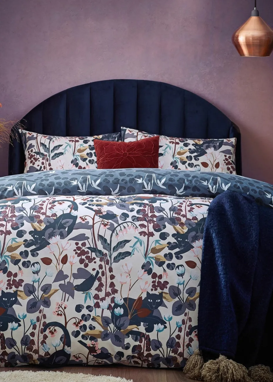 furn. Midnight Panther Exotic Duvet Cover Set