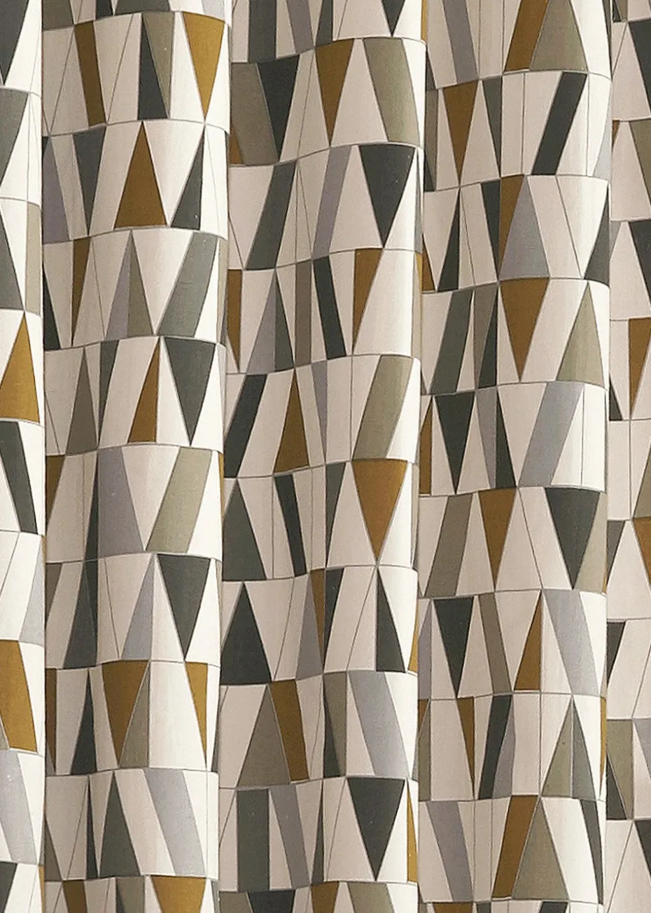furn. Reno Geometric Eyelet Curtains
