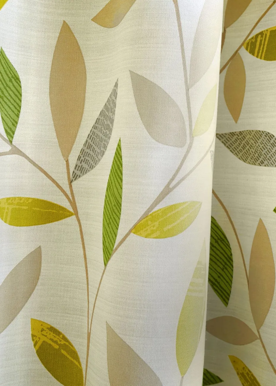 Fusion Beechwood Green Eyelet Curtains