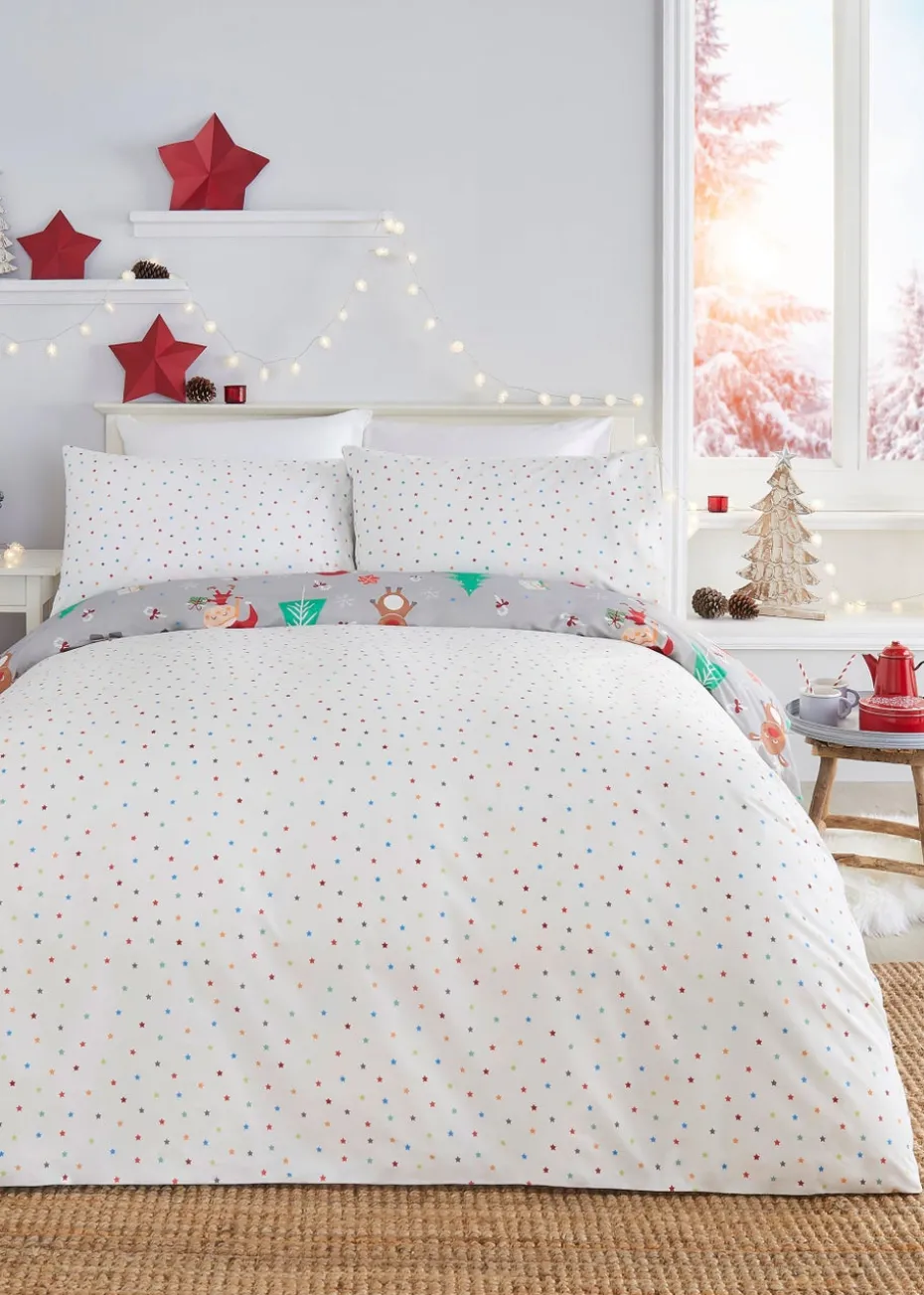 Fusion Christmas Elf & Santa Duvet Cover