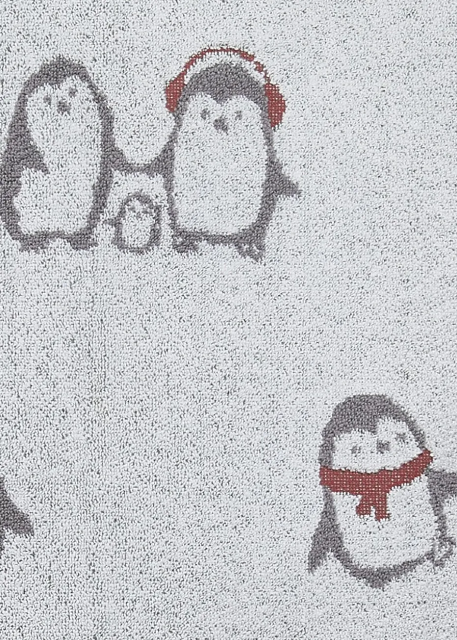 Fusion Christmas Penguins Hand Towel