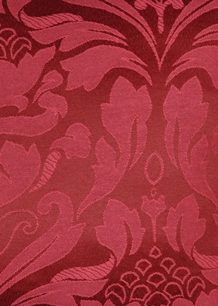 Fusion Eastbourne Jacquard Burgundy Pencil Pleat Curtains