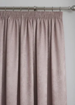 Fusion Galaxy Dimout Pink Pencil Pleat Curtains
