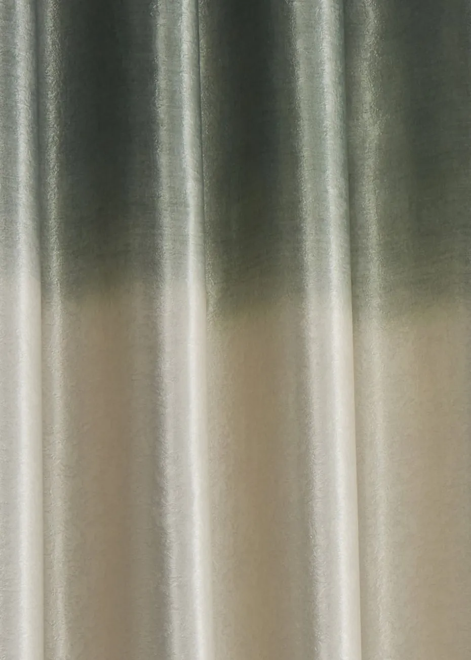 Fusion Ombre Strata Green Eyelet Curtains