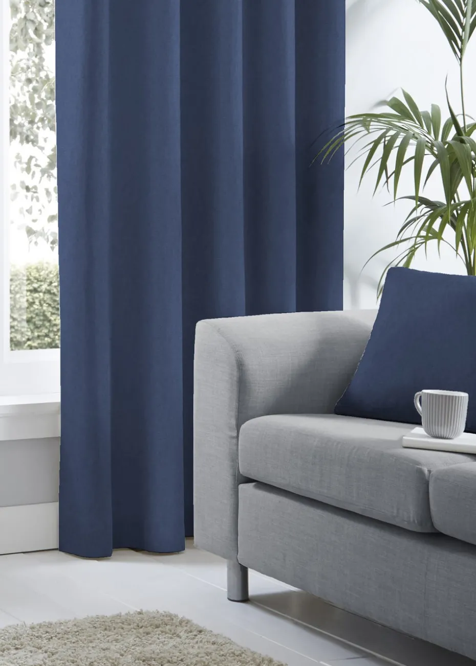 Fusion Sorbonne Navy Filled Cushion (43cm x 43cm)