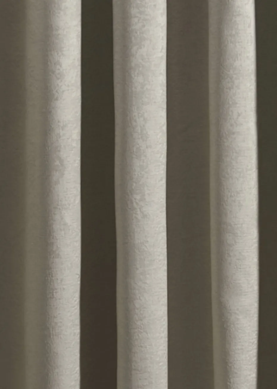 Fusion Strata Dimout Natural Eyelet Single Panel Door Curtain