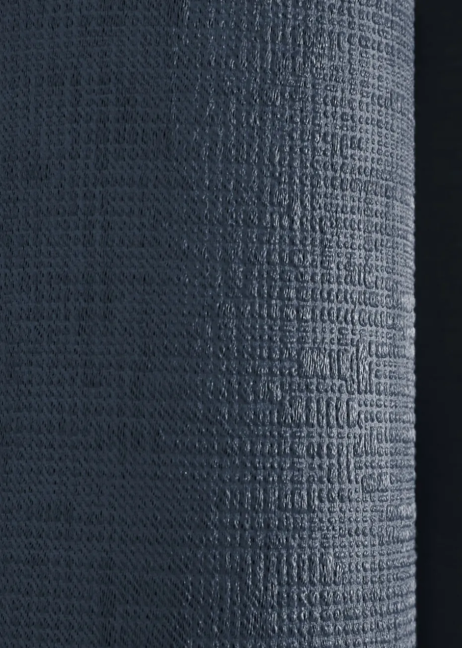 Fusion Strata Dimout Navy Eyelet Curtains