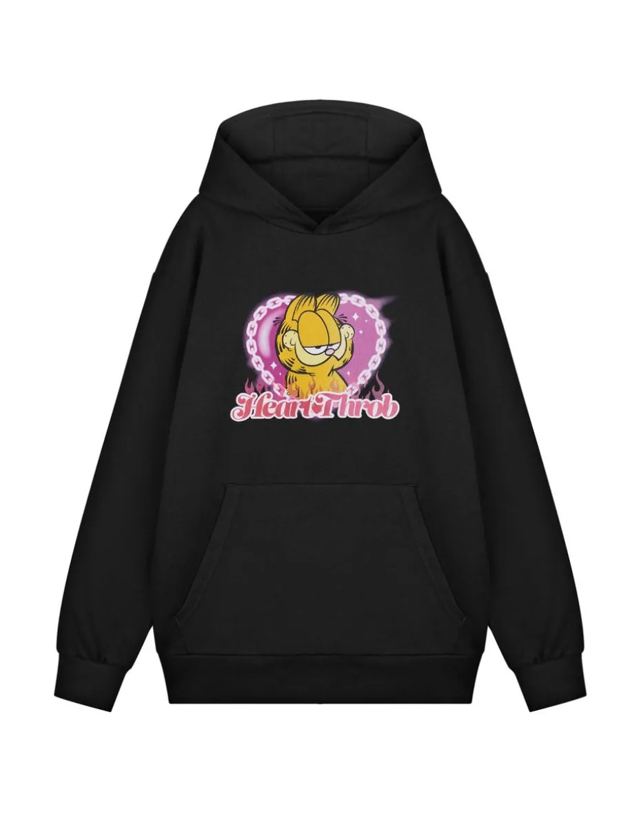 Garfield Heart Throb Black Hoodie