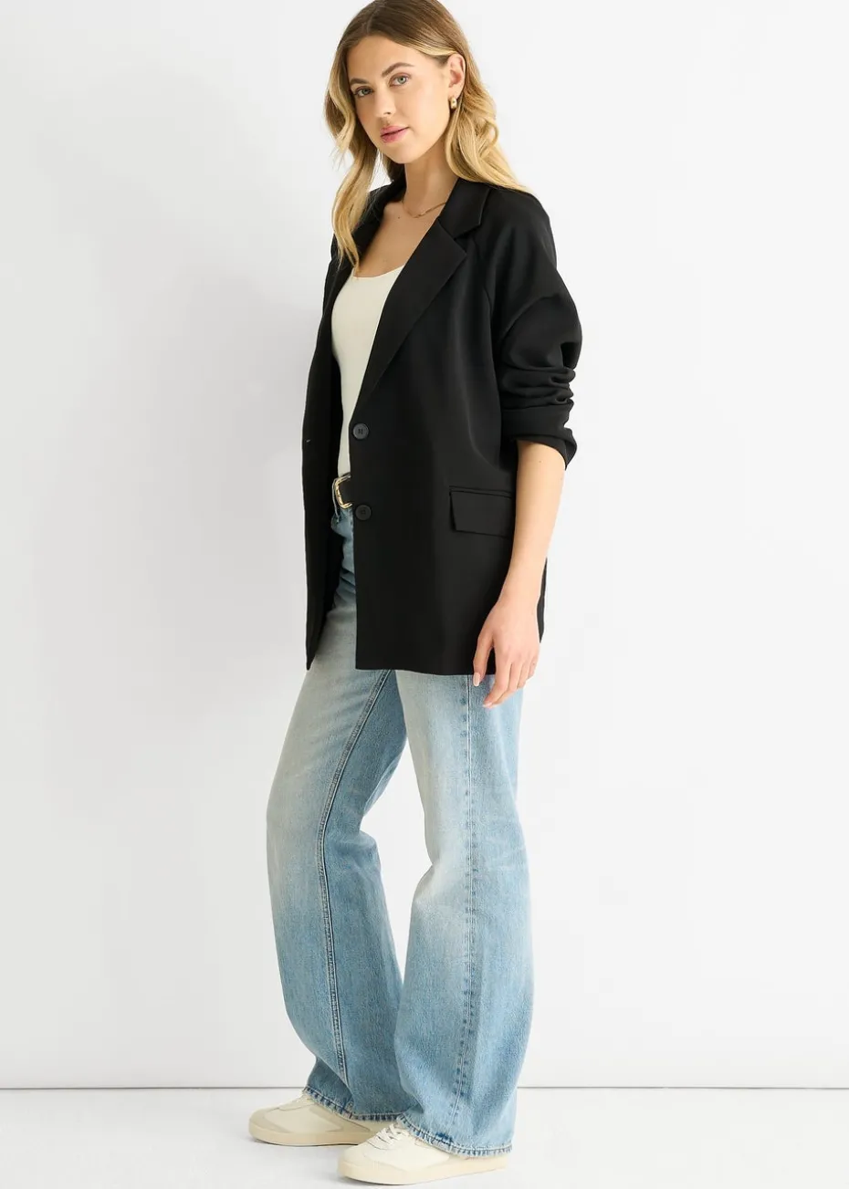 Gini London Black Oversized Tailored Blazer